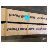 Lot of Art3dwallpanels Walnut 0.83 in. x 0.65 ft. x 8 ft. Wood Slat Acoustic Panels, MDF Decorative Wall Paneling (4 Piece/21 sq. ft.)   Customer Returns See Pictures