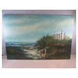 (D-4) Signed Canvas Painting 36" x ...