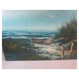 (D-4) Signed Canvas Painting 36" x ...