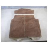 (BR1) JCPenny Leather Lined Vest Si...