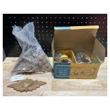 Vintage Set of McKee Hottle Glasbake Carafes and Victorian Carved Wood Furniture Handles