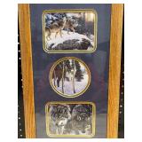 Framed Wolf Art Picture