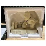 Vintage Illuminated Christmas Church & Department 56 Snowbabies Let it Roll Figurine