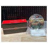 Autumn Harvest Collector Plate & Vintage Avon “Black Suede for Men” Sports Car