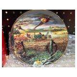 Autumn Harvest Collector Plate & Vintage Avon “Black Suede for Men” Sports Car