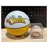 Signed David Cone Baseball & FM Beez Signed Basketball