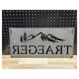 Metal Traeger Sign