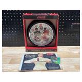 Coca Cola NASCAR Dale JR and SR Wall Clock, Vintage Calendar ad Trading Card