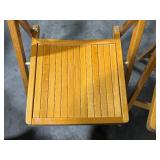 Wood Slatted Folding Chairs