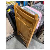 Wood Slatted Folding Chairs