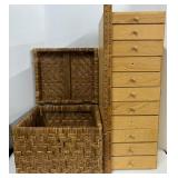 Rattan Storage Cube and Craft Cabinet