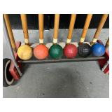 Vintage Wood Croquet Set Complete