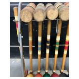Vintage Wood Croquet Set Complete