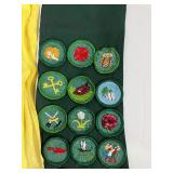 Vintage Hutchinson Girl Scout Scarf, Sash and Badges
