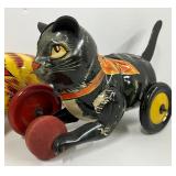 Lot of 3 Litho Tin Toy Cats Wind Up Marx Toys