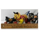 Lot of 3 Litho Tin Toy Cats Wind Up Marx Toys