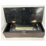 Antique Swiss Twelve Music Box Inlaid Case