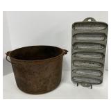 Cast Iron Pot and Cornbread Pan