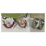 Redwing Plate & Vintage Glass Refrigerator Water Bottle and miniatures