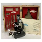 Vintage Skilcraft Microscope #452 with Carrying Case
