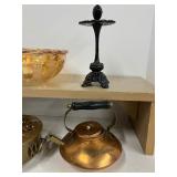 Copper Decor and Carnival Glass