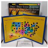 LOT of 3 - First State Quarters of The United States Collectors Maps