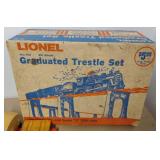Lionel Toy Train Pieces - Trestle Set and Mattel Wooden Putt Putt Train