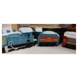 Lionel Toy Train Pieces - Trestle Set and Mattel Wooden Putt Putt Train