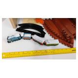 Lionel Toy Train Pieces - Trestle Set and Mattel Wooden Putt Putt Train