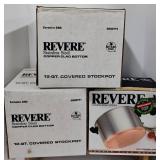 Revere Copper Bottom Pans in Original Boxes 3 Piece Set
