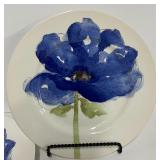 Royal Stafford Blue Poppy Flower Dinner Plates and Pitcher