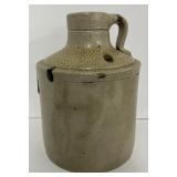 Antique Salt Glazed Pottery Jug with Turkey Dripping Glaze Primitive