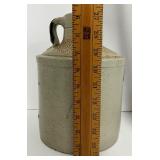 Antique Salt Glazed Pottery Jug with Turkey Dripping Glaze Primitive