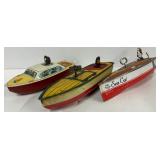 CKO Kellerman Tinplate Clockwork Speedboat, J Chein 1940