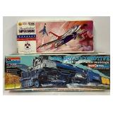 Monogram Snap Tite HO Gauge Big Boy Locomotive Model and Super Sabre Thunderbird 1/72 Scale