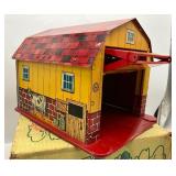 Vintage Marx "The Magic Barn" Tin Lithograph Barn with Original Box