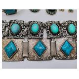 Turquoise Jewelry 10 Piece Lot