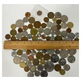 95 Piece  LOT Foreign Currency Coins