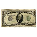 Vintage Ten Dollar Bills 1934 A, 1934 D, 1963 A 3 Piece Lot