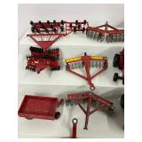 Vintage Red Tractor Parts 13 Piece Lot Ertl Tru Scale