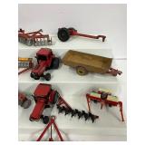 Vintage Red Tractor Parts 13 Piece Lot Ertl Tru Scale