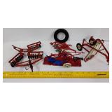 Vintage Tractor Toy Parts 6 piece Lot Tru Scale Ertl