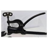 Antique Cast Iron Rivet Press Punch and Wrenchs Ford