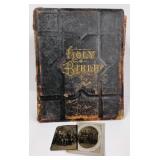 Antique Leather Bound Bible and Antique Pictures