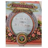 Antique Leather Bound Bible and Antique Pictures