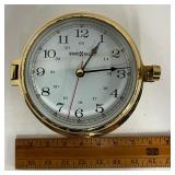 Vintage Howard Miller Brass Clock Nautical Theme Works