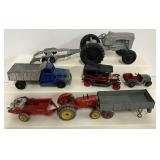 Metal Toy Farm Machinery Dinky Toys 8 Piece Lot
