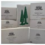 LOT Department 56 Heritage Village Collection Accessories 7 PC