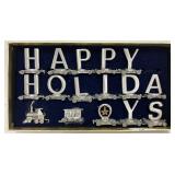Vintage Fort Inc. Pewter "Happy Holidays" Train Set