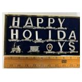 Vintage Fort Inc. Pewter "Happy Holidays" Train Set